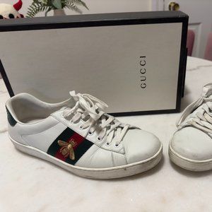 Men's Gucci Ace Low-Top Sneakers Size: 10